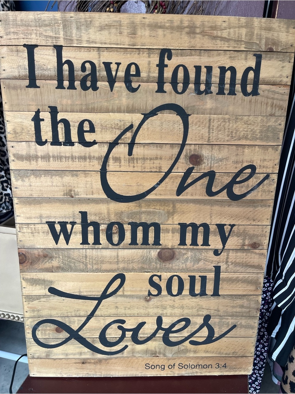 Hobby Lobby Rustic Wood Wall Sign in Black on Natural Wood